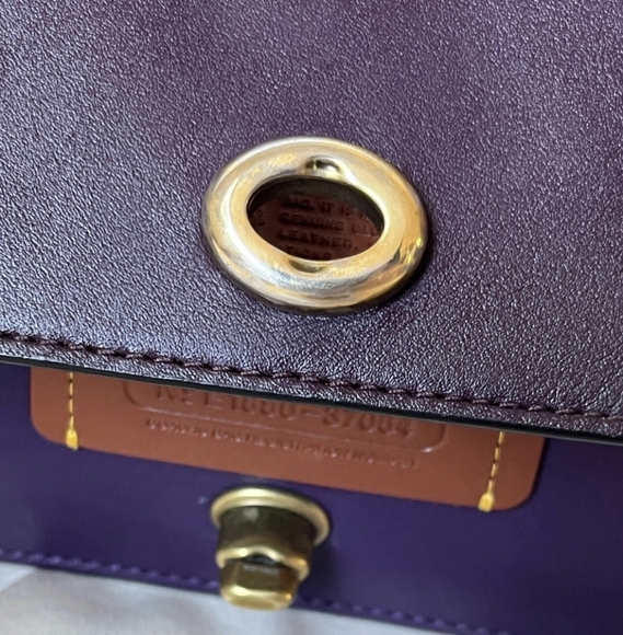 COACH Plum Purple Dinky 19 with Charms Fringes Crossbody Bag - Picture 2 of 8